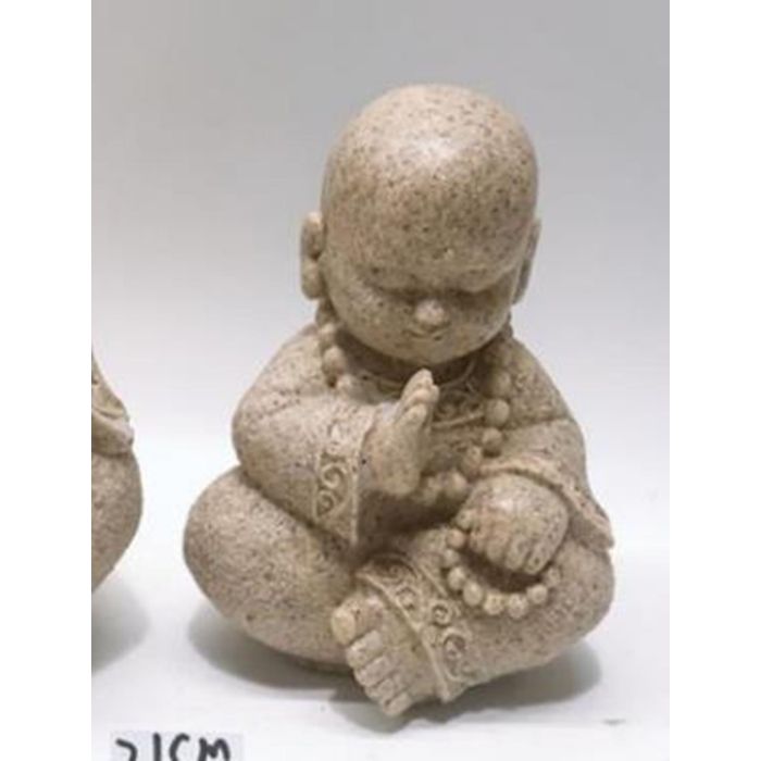 Figura Decorativa DKD Home Decor Resina Gris claro Monje (11 x 8.5 x 15.5 cm)