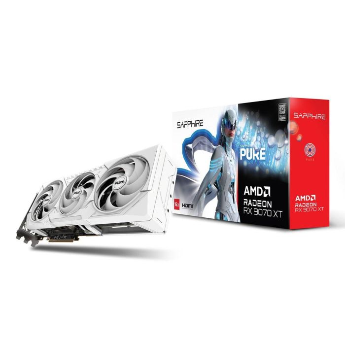 Sapphire Tarjeta Gráfica PURE RX 9070 XT GAMING OC AMD Radeon RX 9070 XT 16GB GDDR6 256BIT 2HDMI+2DP 3 Ventiladores 11348-02-20G 1 Sapphire Tarjeta Gráfica PURE RX 9070 XT GAMING OC AMD Radeon RX 9070 XT 16GB GDDR6 256BIT 2HDMI+2DP 3 Ventiladores 11348-02-20G 1