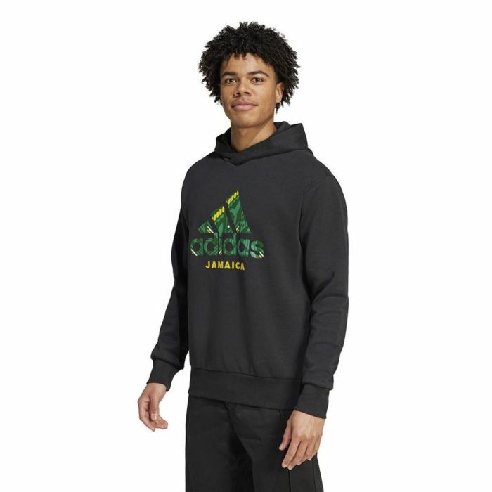 Sudadera con Capucha Hombre Adidas Jamaica Seasonal Doubleknit Negro 4 Sudadera con Capucha Hombre Adidas Jamaica Seasonal Doubleknit Negro 4