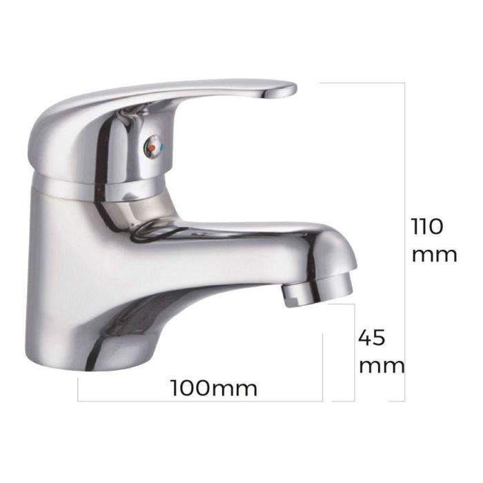 Edm Grifo Monomando Lavabo Serie Saona Cromado Latón Zinc Cartucho Cerámico 40cm Edm Grifo Monomando Lavabo Serie Saona Cromado Latón Zinc Cartucho Cerámico 40cm
