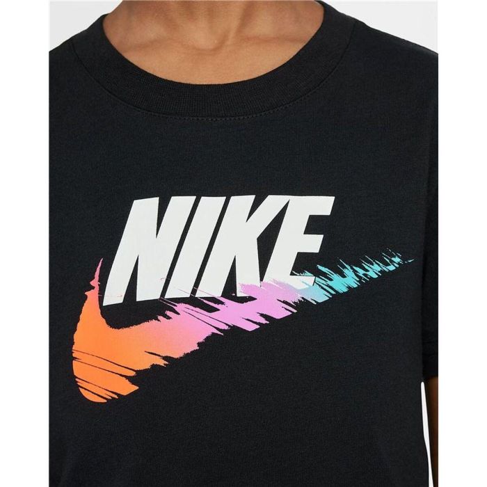 Camiseta de Manga Corta Infantil Nike Brandmark Swoosh Negro XL 1