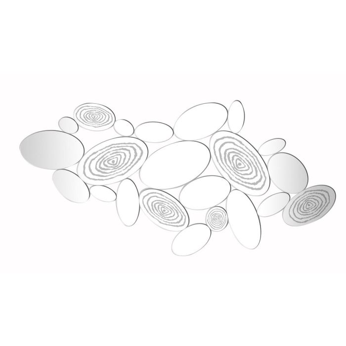 DKD Home Decor Espejo Moderno de Pared de 120 cm Alto x 60 cm Ancho, Marco de Cristal, Madera y Metal