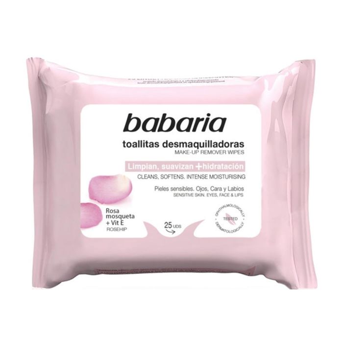 Babaria Toallitas Desmaquillantes de Rosa Mosqueta para Mujer 25 Unidades Babaria Toallitas Desmaquillantes de Rosa Mosqueta para Mujer 25 Unidades