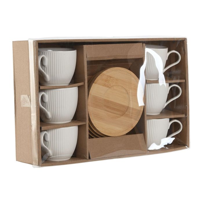 Cafe Basicos DKD Home Decor Blanco Natural 8 x 7 x 11 cm Set de 6 3 Cafe Basicos DKD Home Decor Blanco Natural 8 x 7 x 11 cm Set de 6 3