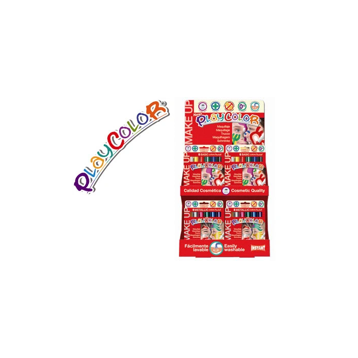 Playcolor Barra de Maquillaje Make Up Basic, Expositor de 24 Unidades, Colores Surtidos 0 Playcolor Barra de Maquillaje Make Up Basic, Expositor de 24 Unidades, Colores Surtidos 0