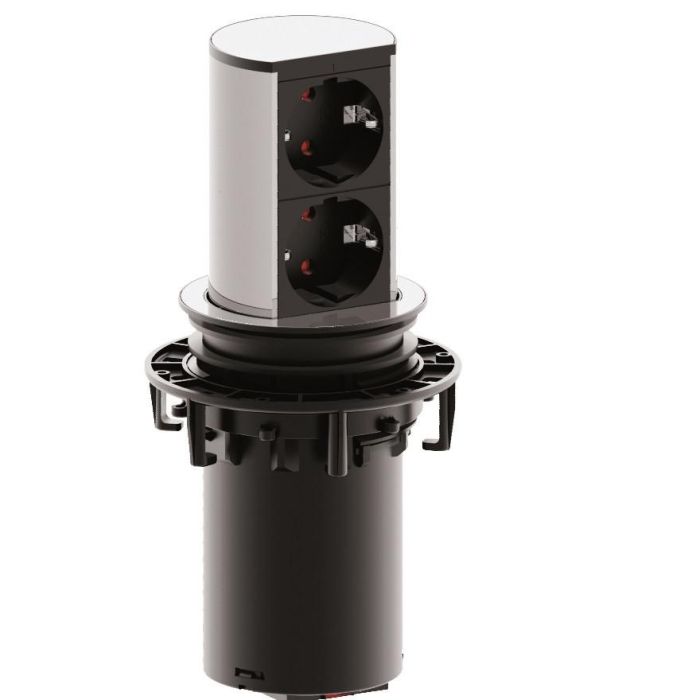 Bachmann Módulo de Enchufes Elevable Elevator 2X Schuko, Aluminio Anodizado y Plástico Negro con Cable 2M 0 Bachmann Módulo de Enchufes Elevable Elevator 2X Schuko, Aluminio Anodizado y Plástico Negro con Cable 2M 0