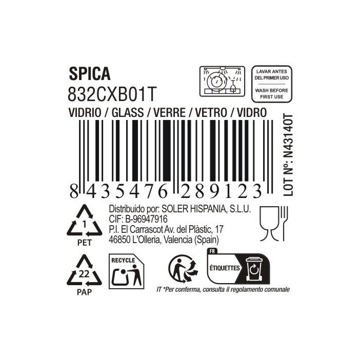 Vaso Spica 290 cc Azul - Inde (48 Unidades) 12 Vaso Spica 290 cc Azul - Inde (48 Unidades) 12