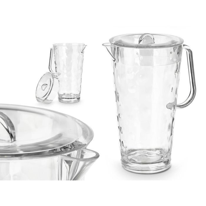 Jarra Leknes 2000 ml transparente con tapa de plástico, 19.7x26.5x14.1 cm (6 Unidades) Jarra Leknes 2000 ml transparente con tapa de plástico, 19.7x26.5x14.1 cm (6 Unidades)