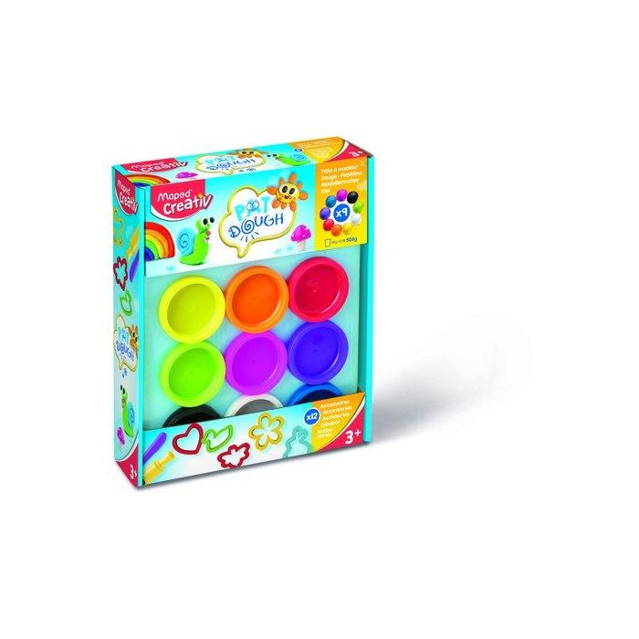 Maped Creative Pat Dough Plastilina 9 Botes 56Gr + 12 Accesorios