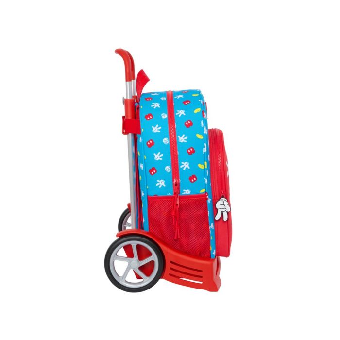 Mochila Escolar con Ruedas Mickey Mouse Clubhouse Fantastic Azul Rojo 33 x 42 x 14 cm 2