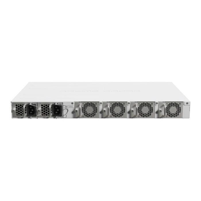 MikroTik CRS518-16XS-2XQ switch 100 Gigabit, 2x QSFP28 100G, 16x SFP28 25G para redes empresariales y centros de datos, fuentes redundantes 1
