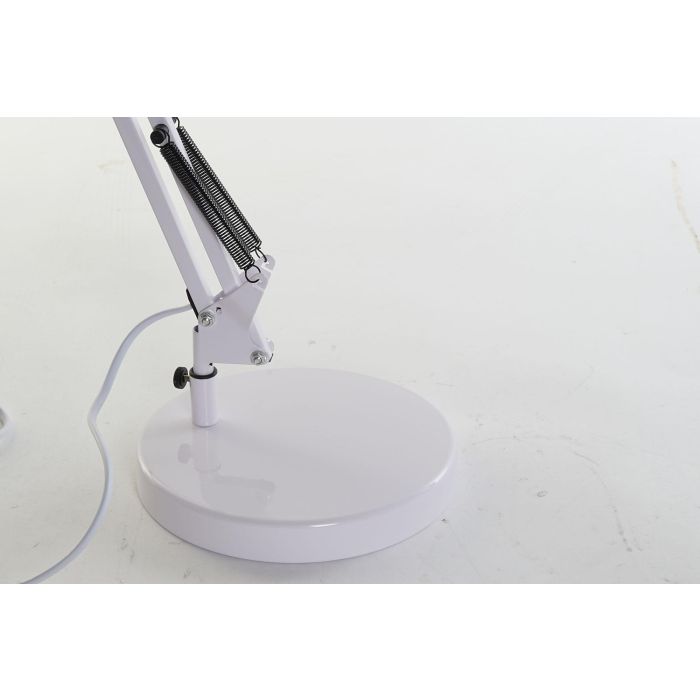 DKD Home Decor Lámpara de Sobremesa Estilo Escandinavo Blanca Metal Flexo para Oficina Casquillo E27 50W 39x69x22 cm 3 DKD Home Decor Lámpara de Sobremesa Estilo Escandinavo Blanca Metal Flexo para Oficina Casquillo E27 50W 39x69x22 cm 3