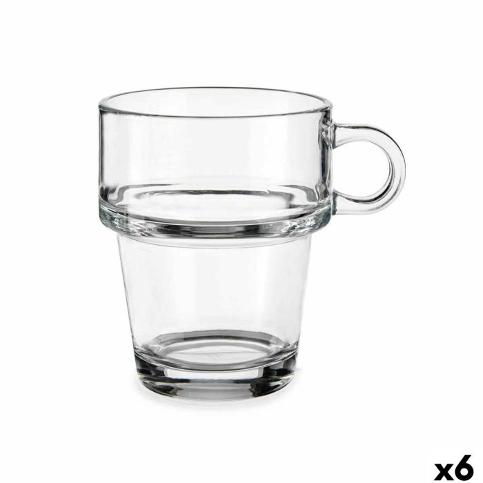 Taza de café y té Vivalto Z908-9/BHA6 Transparente Vidrio 270 ml (6 Unidades)