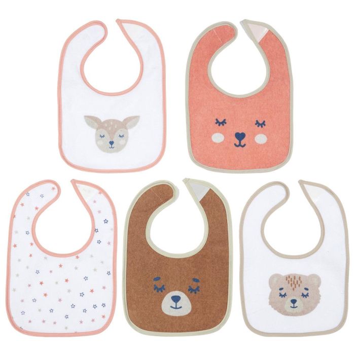 Tom et Zoe Juego de 5 Baberos Surtidos con Cierre de Velcro y Dorso PEVA Antiman chas (29.5x21 cm) 5 Tom et Zoe Juego de 5 Baberos Surtidos con Cierre de Velcro y Dorso PEVA Antiman chas (29.5x21 cm) 5