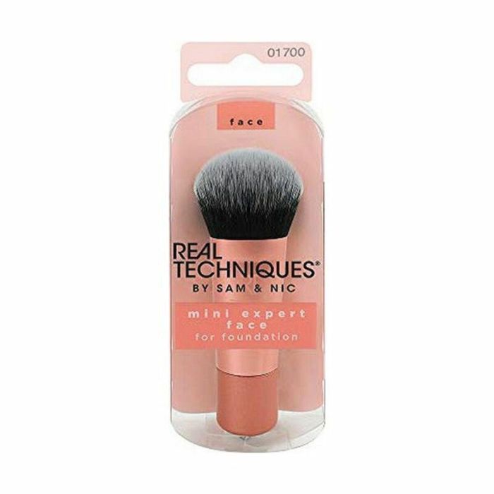 Real Techniques MINI EXPERT face brush - Brocha de maquillaje compacta con fibras UltraPlush para acabado profesional 1 Real Techniques MINI EXPERT face brush - Brocha de maquillaje compacta con fibras UltraPlush para acabado profesional 1