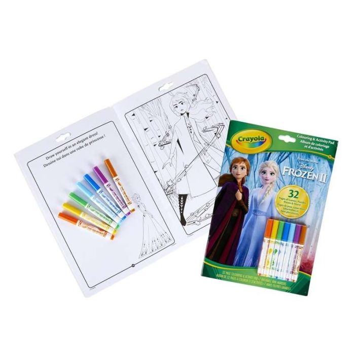 Crayola Libro de Actividades Disney Frozen con 7 Rotuladores Lavables 4 Crayola Libro de Actividades Disney Frozen con 7 Rotuladores Lavables 4