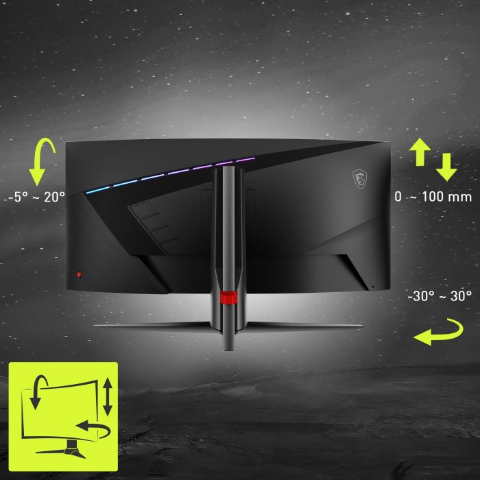 MSI MAG 345CQRDE Monitor Curvo Gaming 34" UWQHD (3440x1440) 180Hz 1ms VA G-Sync Compatible 4 MSI MAG 345CQRDE Monitor Curvo Gaming 34" UWQHD (3440x1440) 180Hz 1ms VA G-Sync Compatible 4