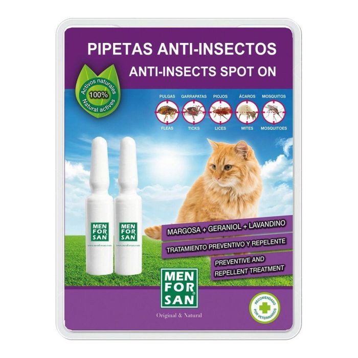 Pipeta Gatos Con Margosa, Geraniol Y Lavandino
