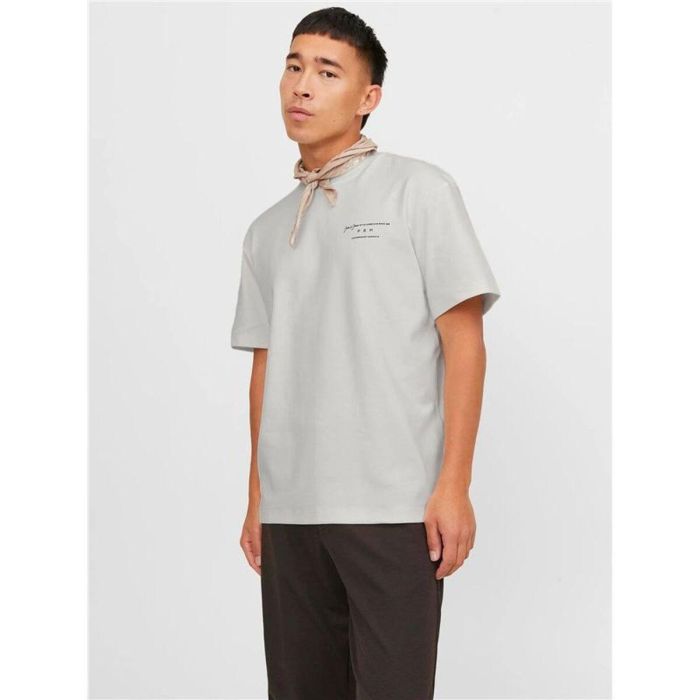 Camiseta de Manga Corta Hombre Jack & Jones 12245400-177707 Blanco (M)
