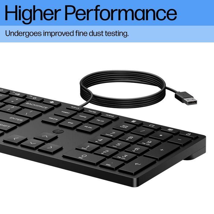 HP 320K Teclado de Escritorio con Cable USB - Distribución Alemana (DE) - Cómodo y Fiable para Mejorar la Productividad Diaria 6 HP 320K Teclado de Escritorio con Cable USB - Distribución Alemana (DE) - Cómodo y Fiable para Mejorar la Productividad Diaria 6