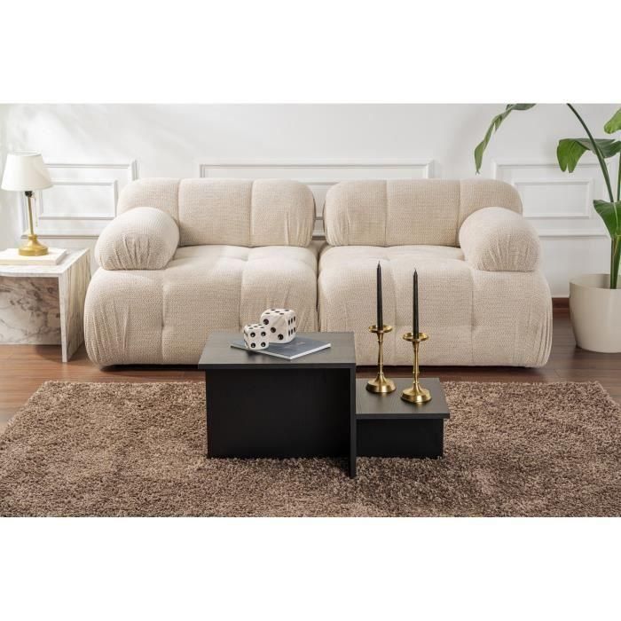 Mesa de centro rectangular negra HARMONY 80x40x40 cm CAL1730423410477 3 Mesa de centro rectangular negra HARMONY 80x40x40 cm CAL1730423410477 3