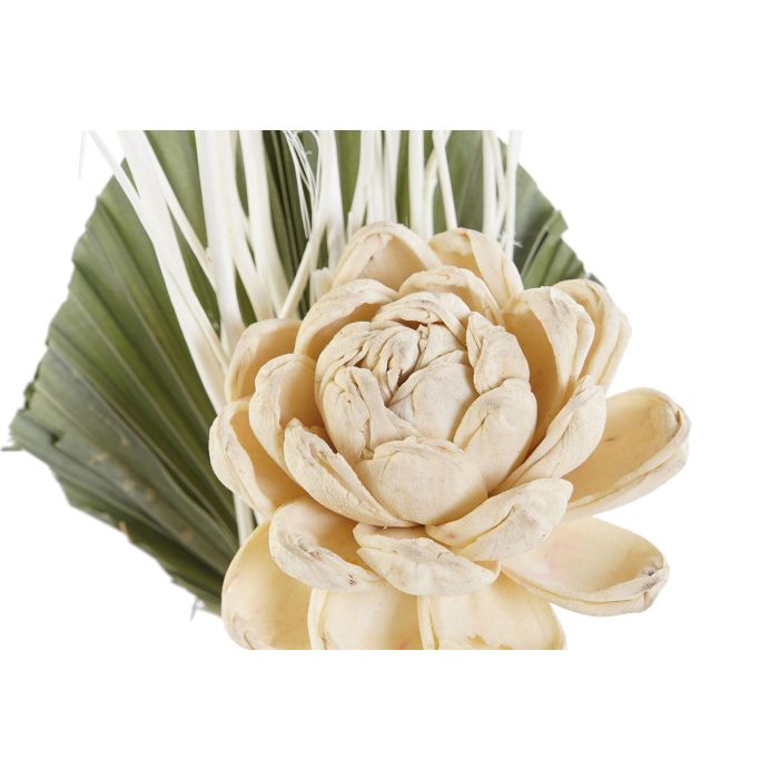 DKD Home Decor Set de 3 Plantas Shabby Flor Seca Cerámica Blanco Beige 8 x 20 x 21 cm 3