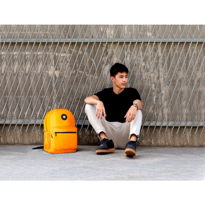 Antartik Mochila Mostaza con Bolsillo para Portátil 15,6' y Compartimentos, 320x140x430 mm 13