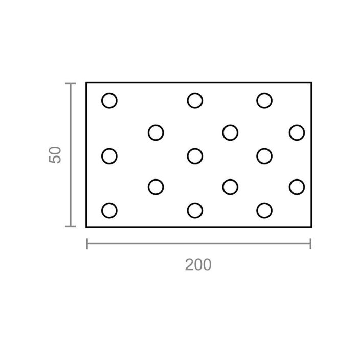 Micel Plc09 Placa Pesante 200 x 50 mm Zincado Acero 2.5 mm 1 Micel Plc09 Placa Pesante 200 x 50 mm Zincado Acero 2.5 mm 1