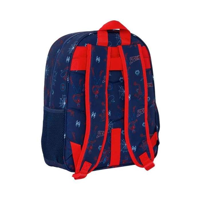 Mochila Escolar Spider-Man Neon Azul marino 32 X 38 X 12 cm 5