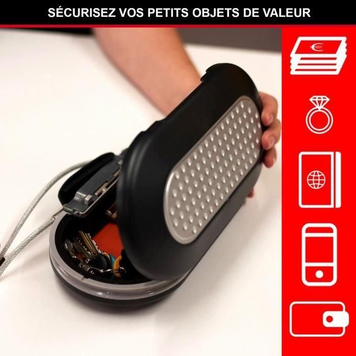 MASTER LOCK Mini baúl de viaje portátil con cable de seguridad - Negro 1 MASTER LOCK Mini baúl de viaje portátil con cable de seguridad - Negro 1