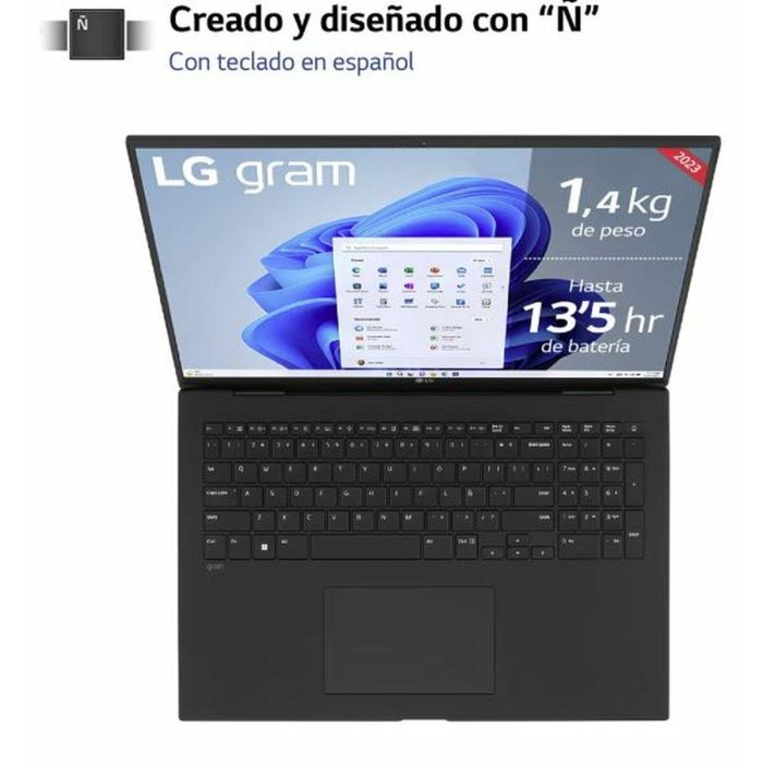 LG Portátil 17Z90R Intel Core i7 i7-1360P 17" WQXGA 32GB LPDDR5 1TB SSD NVIDIA GeForce RTX 3050 Español Negro Windows 11 Home 1