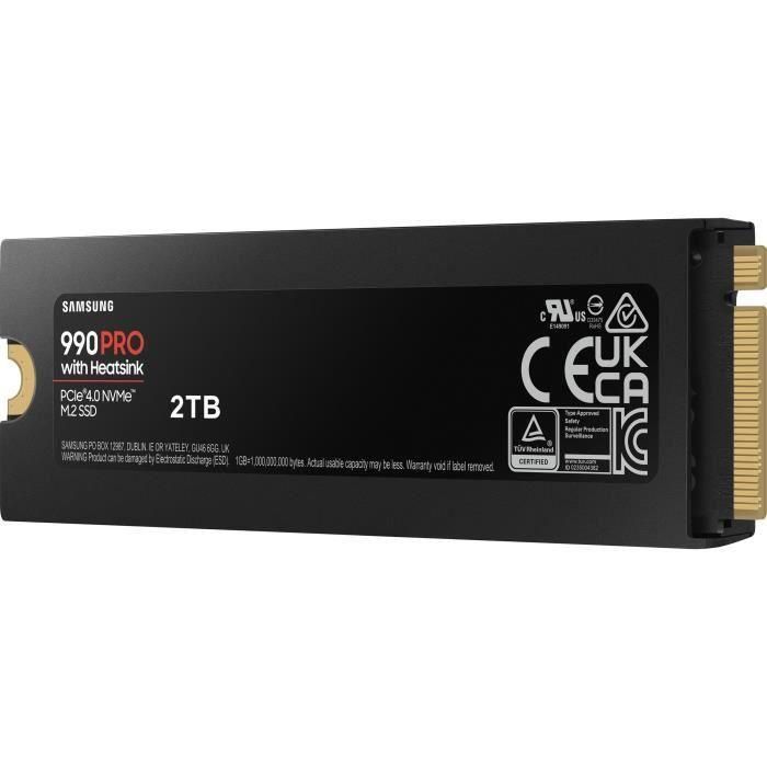 SAMSUNG - 990 PRO - SSD interno - 2 TB - Con disipador - PCIe 4.0 - NVMe 2.0 - M2 2280 - Hasta 7450 MB/s (MZ-V9P2T0GW) 5 SAMSUNG - 990 PRO - SSD interno - 2 TB - Con disipador - PCIe 4.0 - NVMe 2.0 - M2 2280 - Hasta 7450 MB/s (MZ-V9P2T0GW) 5