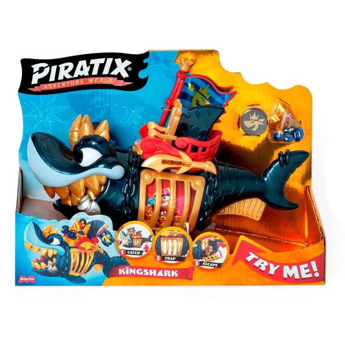 Magic Box Ppxsp112In11 Piratix King Shark Golden Teeth Figura Acción Tiburón Dientes Dorados Juguete Coleccionable +3 Años 1 Magic Box Ppxsp112In11 Piratix King Shark Golden Teeth Figura Acción Tiburón Dientes Dorados Juguete Coleccionable +3 Años 1