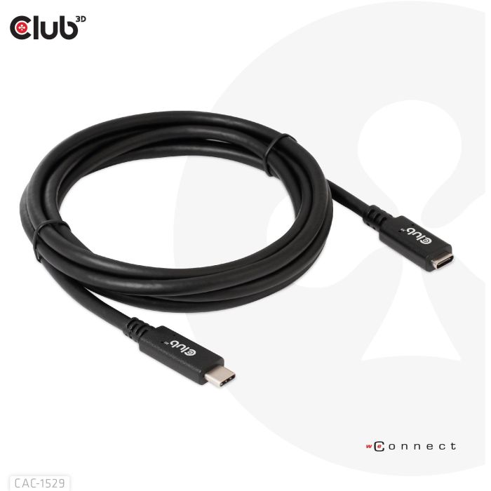 Club3D Cable USB 3.2 Tipo C de 2m, Extensión Macho/Hembra, 5Gbps 5 Club3D Cable USB 3.2 Tipo C de 2m, Extensión Macho/Hembra, 5Gbps 5