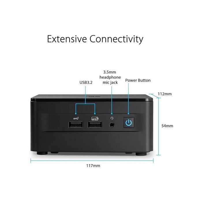 Asus Nuc Rnuc13L3Hv500002I (Tall) Liberty Canyon Raptor Lake-P Rpl-P 28W Vpro (I5-1350P) Gpu Integrado 1