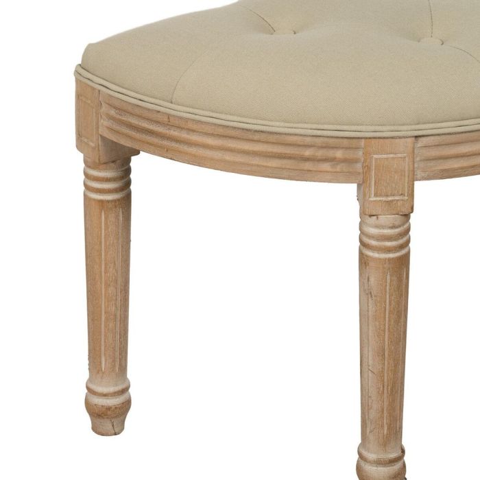 Banqueta Beige Madera de caucho 70 x 36 x 48 cm 2