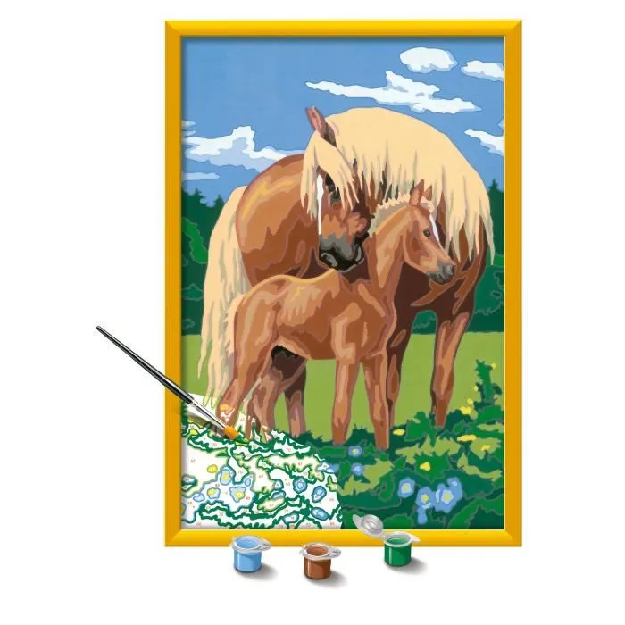 Ravensburger 25850 Caballos orgullosos (31 x 21 cm) Kit de Pintura por Números para Niños a Partir de 7 Años 1
