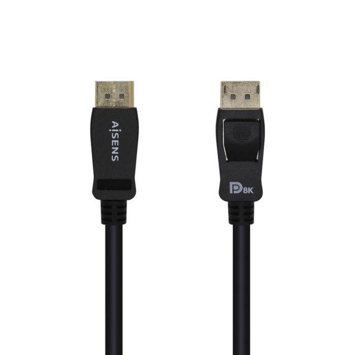 AISENS - CABLE DISPLAYPORT CERTIFICADO V1.4 8K@60HZ, DP/M-DP/M, NEGRO, 2.0M