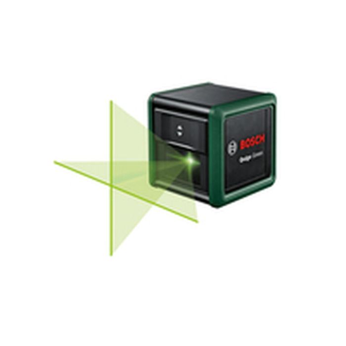 Bosch Quigo verde Nivel Láser de Líneas Cruzadas Autonivelante Haz Verde Alcance 12m Alta Visibilidad Incluye 2 Pilas 8