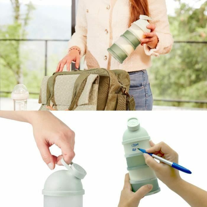 Babymoov BAB3661276188129 Cajas medidoras de leche en polvo - Pico vertedor ergonómico - Hecho en Francia, Verde 2