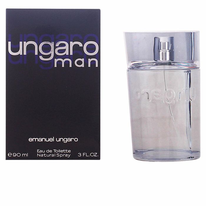 Emanuel Ungaro UNGARO MAN Eau de Toilette Vaporizador 90ml para Hombre - Perfume Aromático Fougère con Notas de Albahaca, Tabaco y Cedro 1