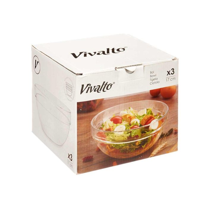 Bol Vidrio Apilable 17 Cm Transparente Vivalto (24 Unidades) 2 Bol Vidrio Apilable 17 Cm Transparente Vivalto (24 Unidades) 2
