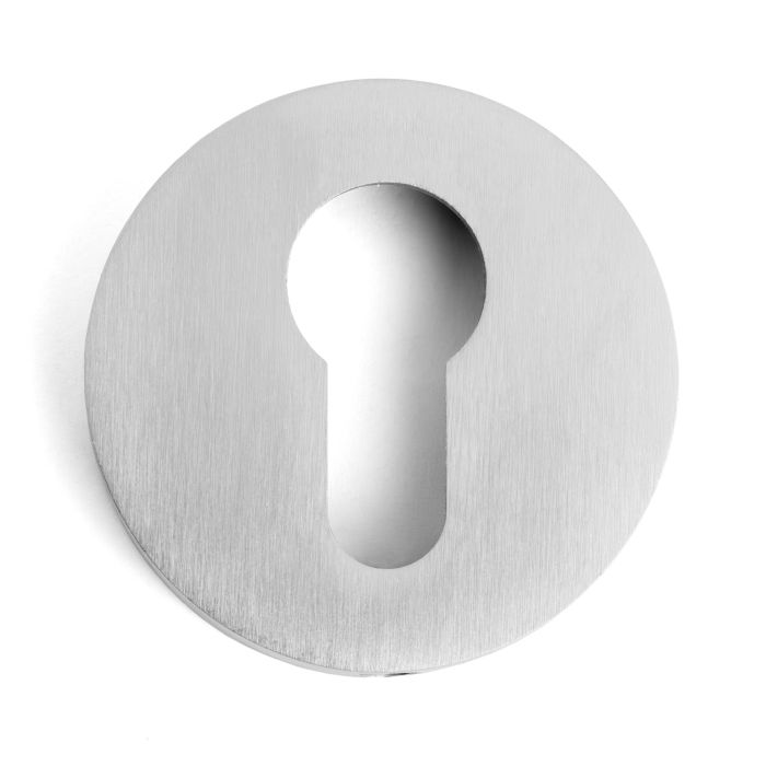 JANDEL Bocallave Zamak Liso Ø50x10mm. Diseño Minimalista y Elegante para Puertas Interiores y Muebles. Acabados Negro y Cromo. 1
