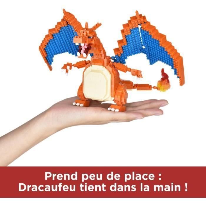 Figura Pokémon Charizard - BANDAI - Nanoblock - Figura Brick 860 piezas - Kit de construcción - NBPM80 3 Figura Pokémon Charizard - BANDAI - Nanoblock - Figura Brick 860 piezas - Kit de construcción - NBPM80 3
