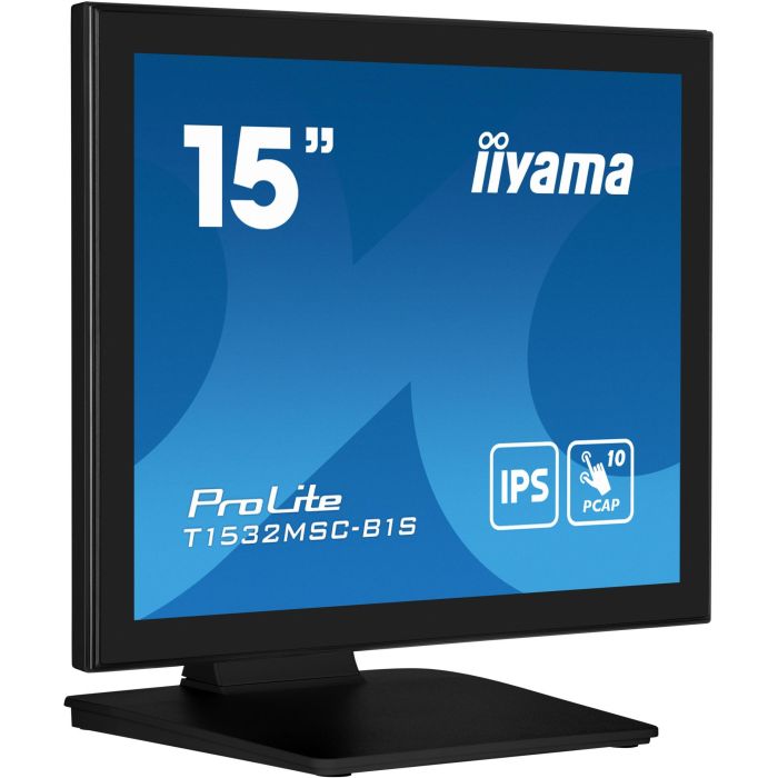 IIYAMA T1532MSC-B1S Monitor Táctil 15" (38.1cm) XGA LCD 4:3 ProLite, 10 Puntos Táctiles, HDMI+DP, 8ms, Negro 1