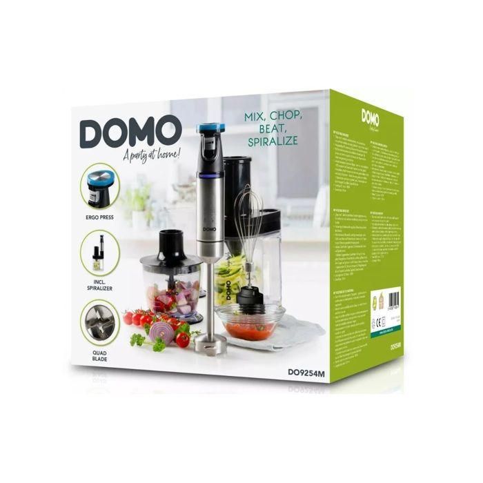 Set Batidora de Verduras My - DOMO - DO9254M - 800 W - Velocidad variable - 4 accesorios - Acero inoxidable 3 Set Batidora de Verduras My - DOMO - DO9254M - 800 W - Velocidad variable - 4 accesorios - Acero inoxidable 3