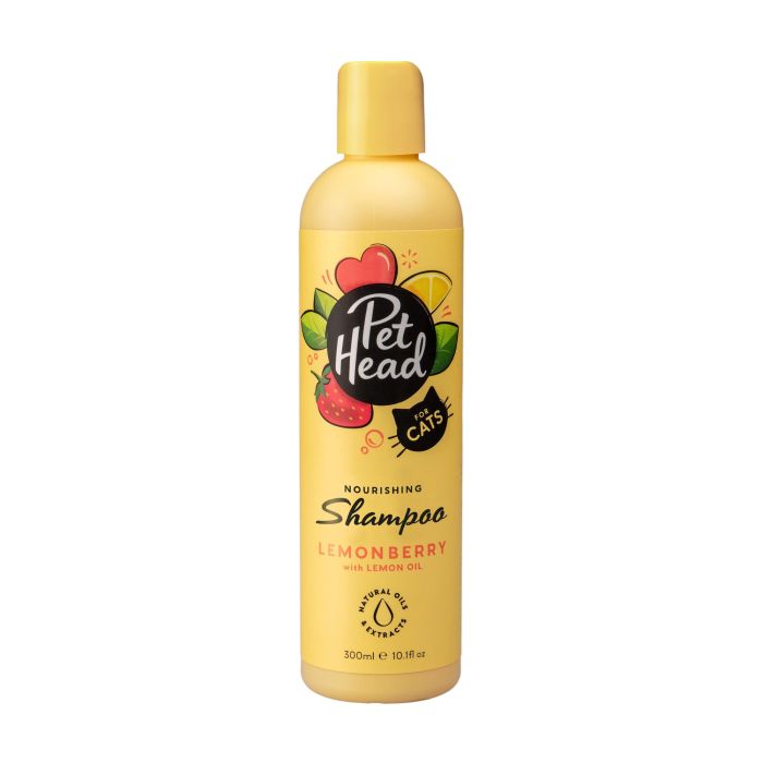 Pet Head Felin' Good Shampoo para Gatos 300ml - Con limón y fresa para un pelaje suave y sedoso 1