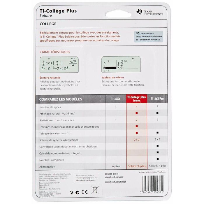 Texas Instruments TI College Plus Calculadora Científica 3 Texas Instruments TI College Plus Calculadora Científica 3