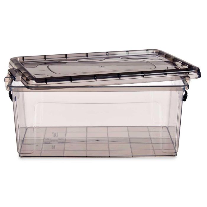 Caja de plástico Kipit antracita 22L, 32x20.5x50 cm (6 Unidades) 2 Caja de plástico Kipit antracita 22L, 32x20.5x50 cm (6 Unidades) 2