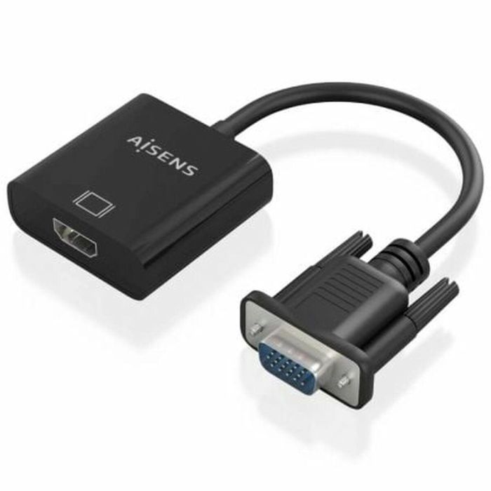 Adaptador HDMI a VGA Aisens A115-0873 20 cm Negro